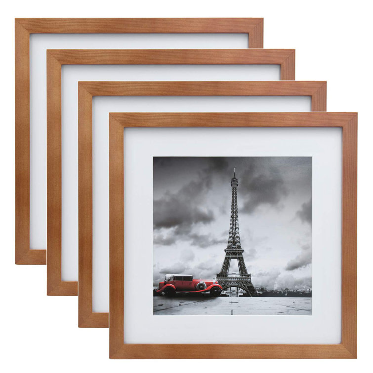 Latitude Run® 8X10 Picture Frames 4 Pack, For Pictures 4X6 Or 5X7 With Mat Made Of Solid Wood